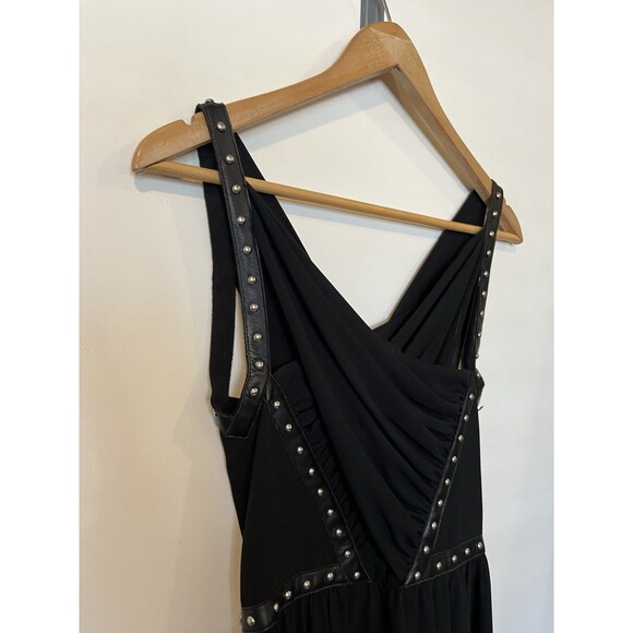 The Kooples Black Studded Leather Harness Mini Dress Size XS - Picture 4 of 10
